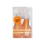 orange construction vest treat bags for construction birthday theme from Parte Haus party supply store in Bethesda MD