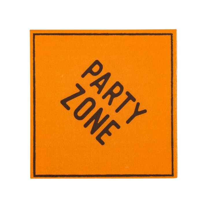 Orange Construction Sign Cocktail Napkin