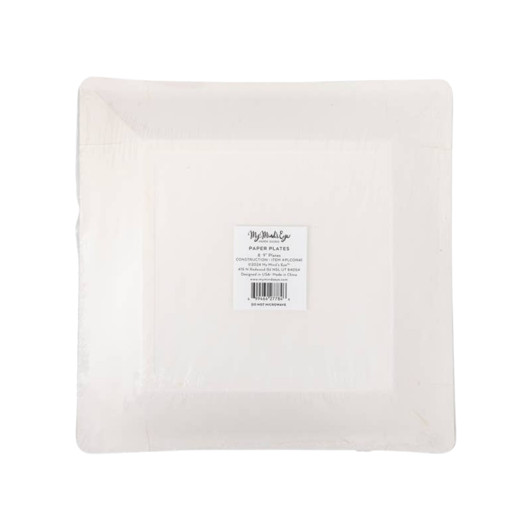 Green Construction Road Dinner Plate