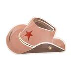 Brown Cowboy Hat Shaped Large Dinner plates