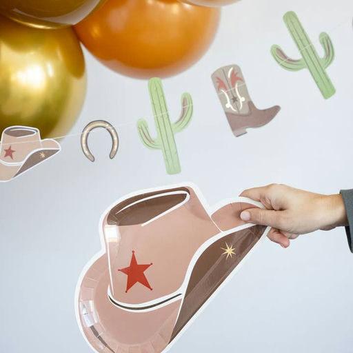 Brown Cowboy Hat Shaped Large Dinner plates