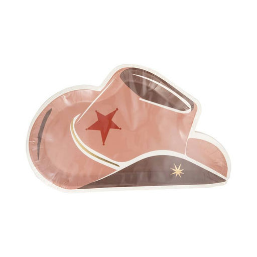 Brown Cowboy Hat Shaped Large Dinner plates