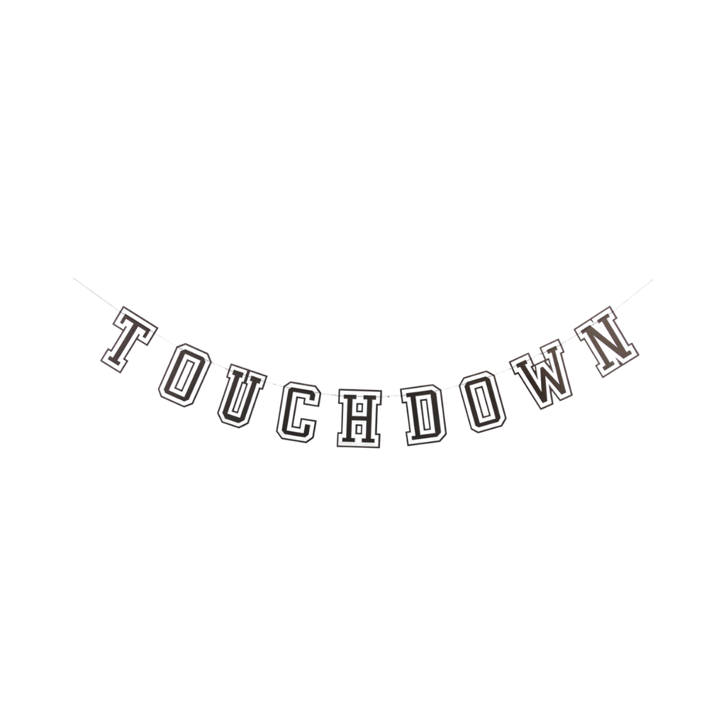 Black "Touchdown" Football Banner