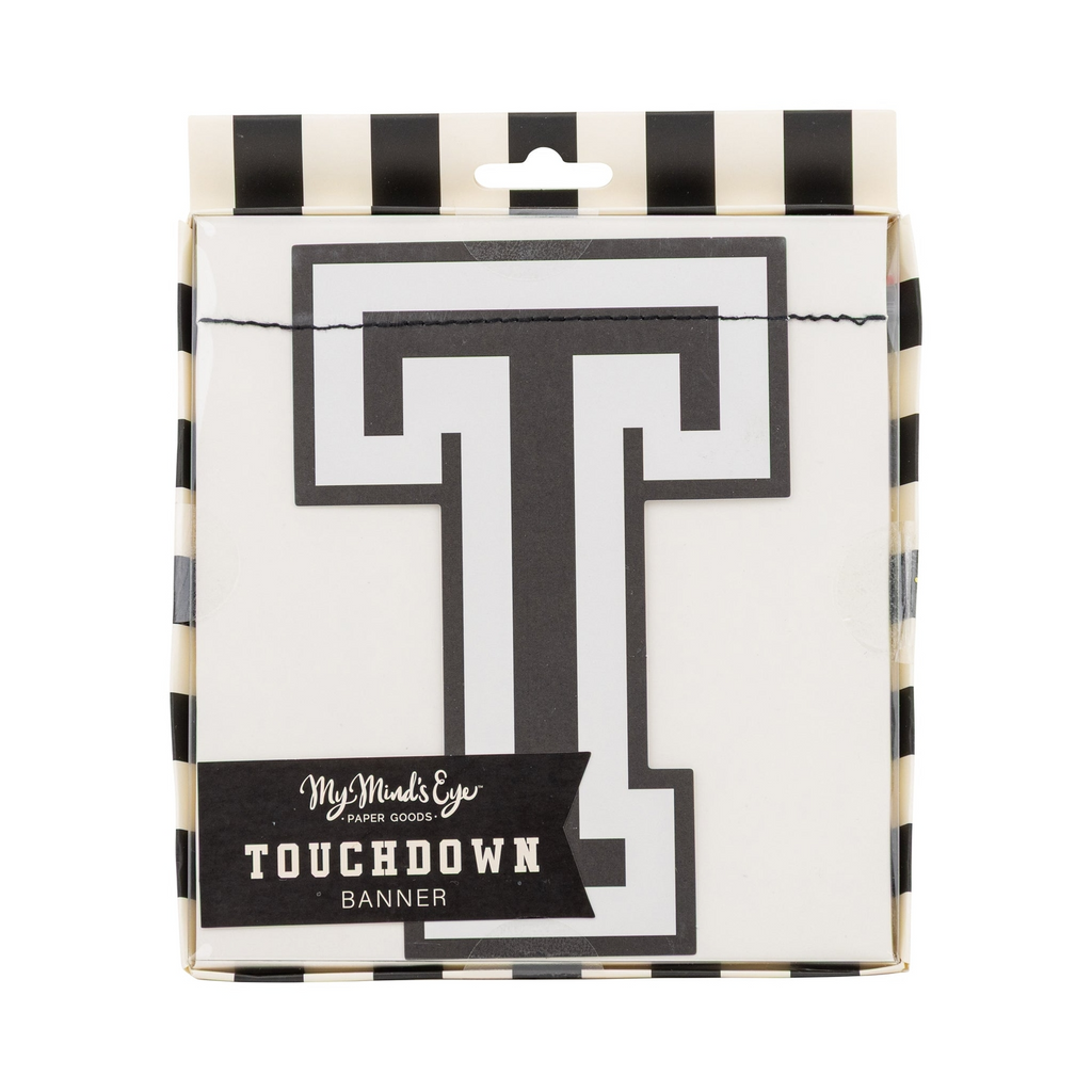 Black "Touchdown" Football Banner