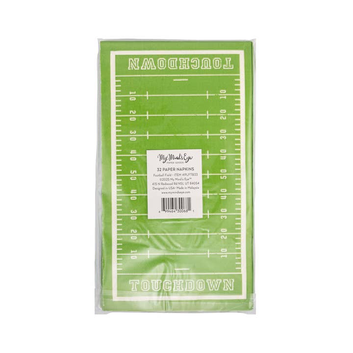Green Football Field Guest Napkins