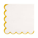 White and Gold "Happy Birthday" Cocktail Napkins