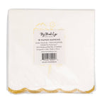 Cream and Gold Floral Bouquet Cocktail Napkins