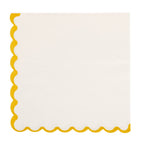 Cream and Gold Floral Bouquet Cocktail Napkins