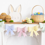 Pastel Gingham Bow Banners