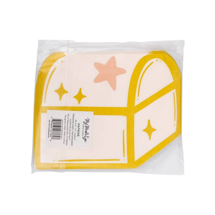 Pink Mermaid Treasure Chest Guest Napkin