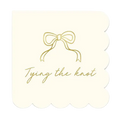 Cream "Tying the Knot" Cocktail Napkins