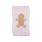 Pink gingerbread man napkin holiday theme from Parte Haus party supply store in Bethesda Maryland
