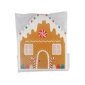 Brown gingerbread house napkins with candy detail holiday Christmas theme from Parte Haus party supply store in Bethesda MD