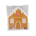 Brown gingerbread house napkins with candy detail holiday Christmas theme from Parte Haus party supply store in Bethesda MD
