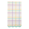 Pastel Multi Plaid Scallop Guest Napkins