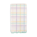 Pastel Multi Plaid Scallop Guest Napkins