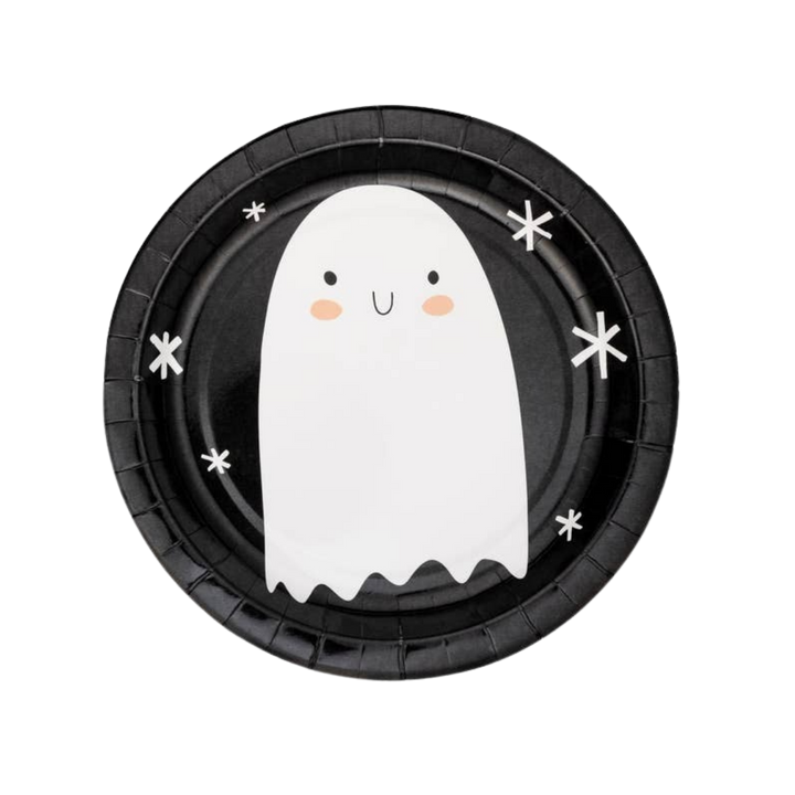 Black and Orange Icon Halloween Large Dinner Plate