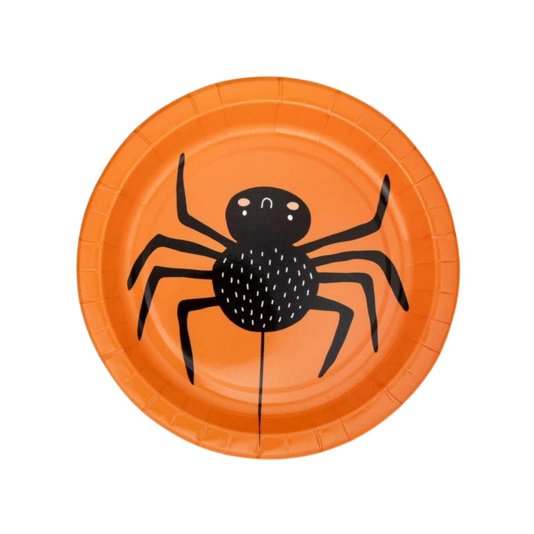 Black and Orange Icon Halloween Large Dinner Plate