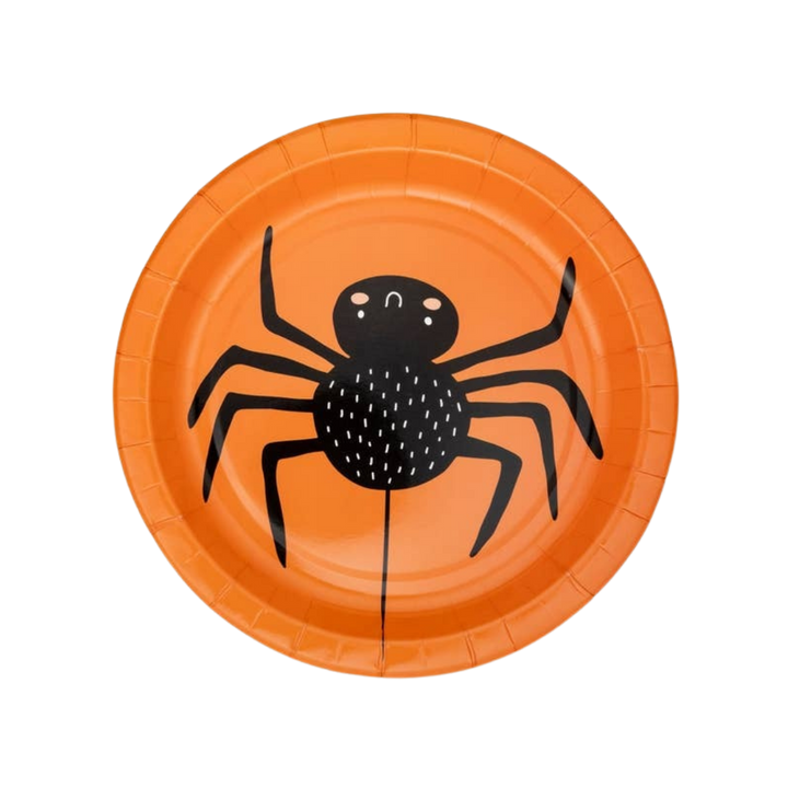 Black and Orange Icon Halloween Large Dinner Plate
