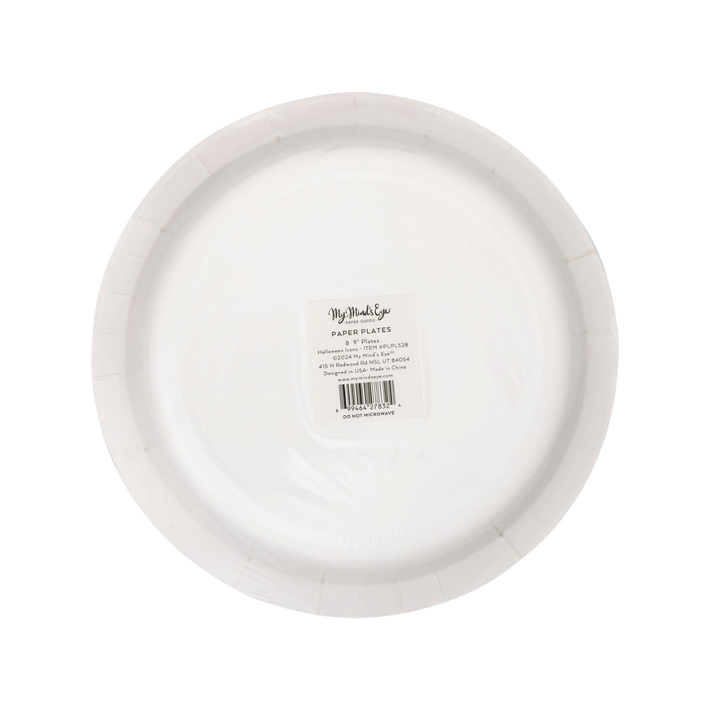 Black and Orange Icon Halloween Large Dinner Plate