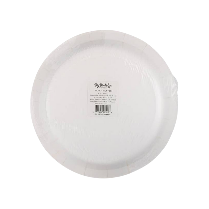 Cream with Red Bow Large Plate