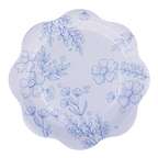 Blue Floral Paper Dinner Plates