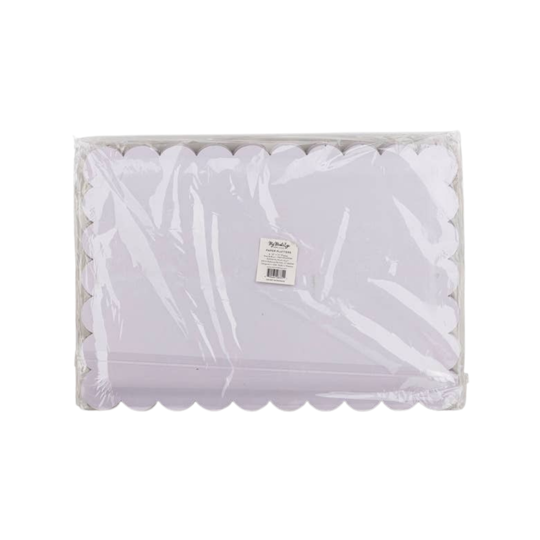 Cream Bows & Pine Paper Platters