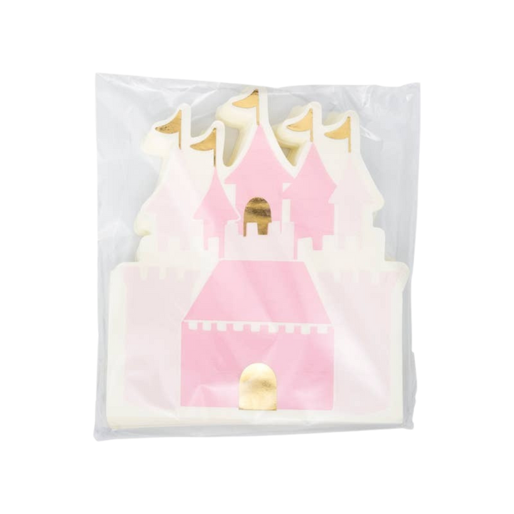Pink Princess Castle Shaped Guest Napkin