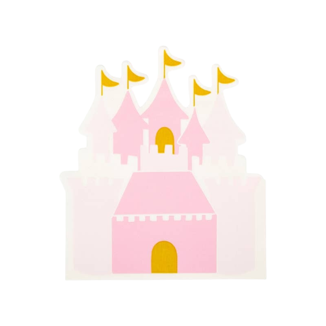 Pink Princess Castle Shaped Guest Napkin