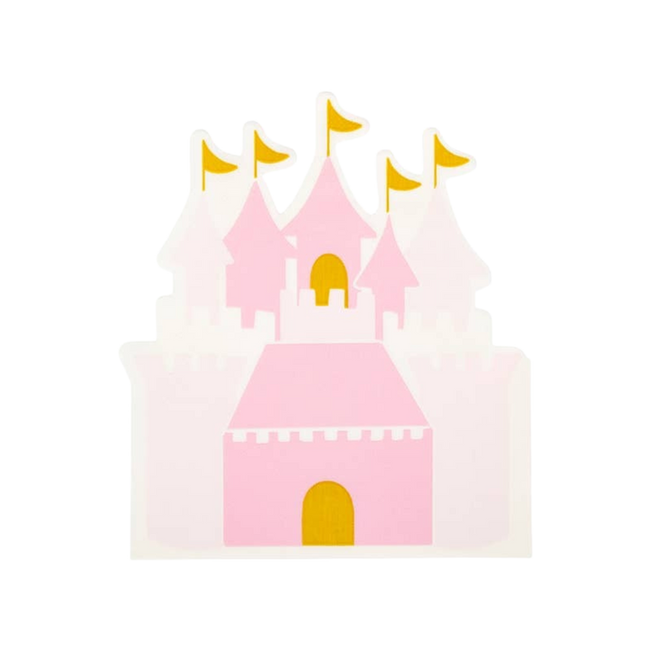 Pink Princess Castle Shaped Guest Napkin