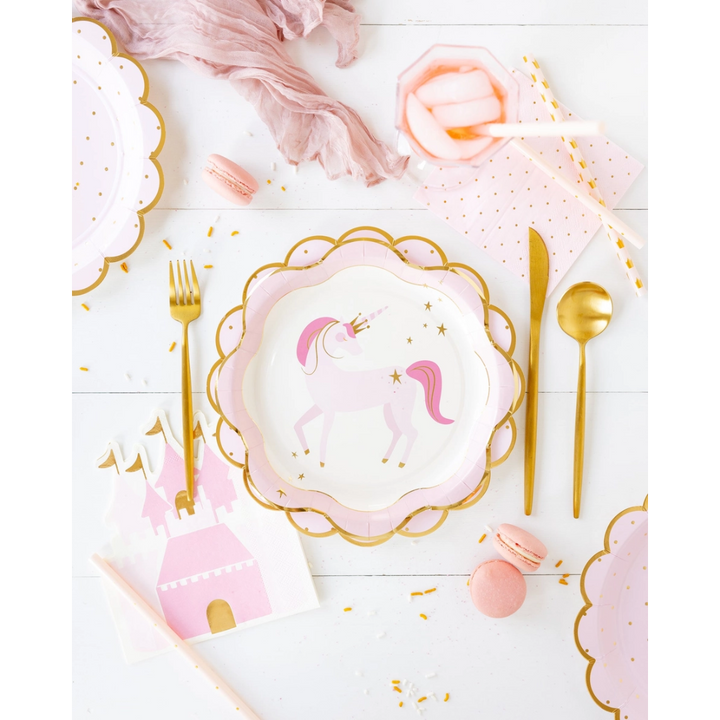 Pink Princess Polka Dot Cocktail Napkins