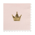 Pink and Gold Princess Crown Cocktail Napkins