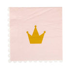 Pink and Gold Princess Crown Cocktail Napkins