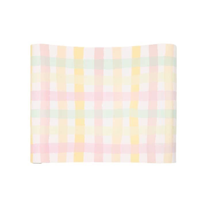 Pastel Multi Plaid Paper Table Runner