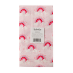 Pink rainbow napkin with clouds for birthday from Parte Haus party supply store in Bethesda Maryland