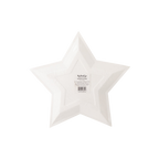 White star shaped paper plate with textured surface birthday from Parte Haus party supply store in Bethesda MD