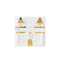 White and gold princess castle shaped plate princess theme from Parte Haus party supply store in Bethesda Maryland
