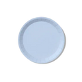 Pale blue large paper plate with subtle rim birthday or baby shower from Parte Haus party supply store in Bethesda MD