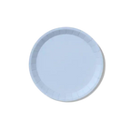 Pale blue large paper plate with subtle rim birthday or baby shower from Parte Haus party supply store in Bethesda MD