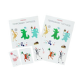 colorful animal temporary tattoos with party hats celebration theme from Parte Haus party supply store in Bethesda MD