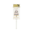Gold glitter confetti popper clear container for celebrations from Parte Haus party supply store in Bethesda MD