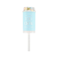Blue push pop confetti party popper with I Do Crew label bridal shower from Parte Haus party supply store in Bethesda MD
