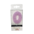 Pastel Glitter Number Candle 0-9
