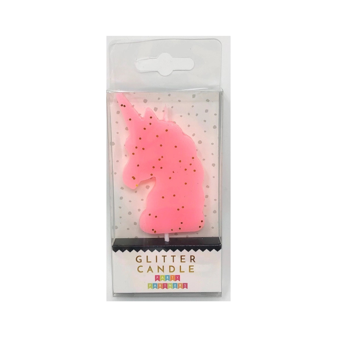 Pastel Glitter Number Candle 0-9