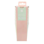 Pastel iridescent paper cups with pink sleeve for birthday or celebration from Parte Haus party supply store in Bethesda MD