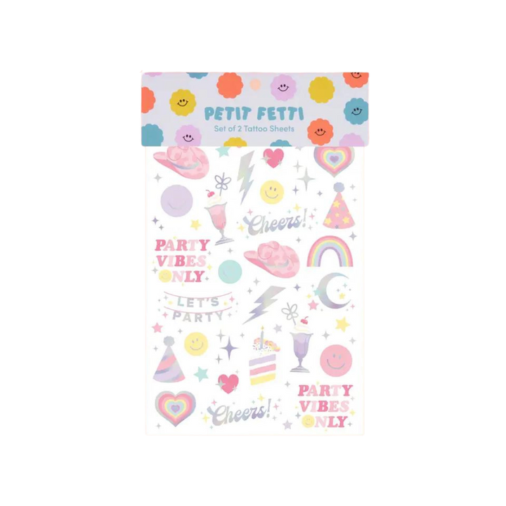 Pastel Pretty Party Temporary Tattoos Favors,Preppy Supplies