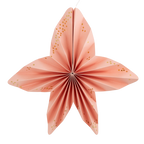 Pastel pink paper starfish fan with gold dots under the sea theme from Parte Haus party supply store in Bethesda Maryland