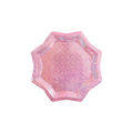Pink foil starburst plate with sparkling finish for bachelorette or birthday from Parte Haus party supply store in Bethesda Maryland