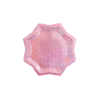 Pink foil starburst plate with sparkling finish for bachelorette or birthday from Parte Haus party supply store in Bethesda Maryland
