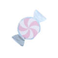 Pink peppermint guest napkin shaped like a candy Christmas from Parte Haus party supply store in Bethesda MD
